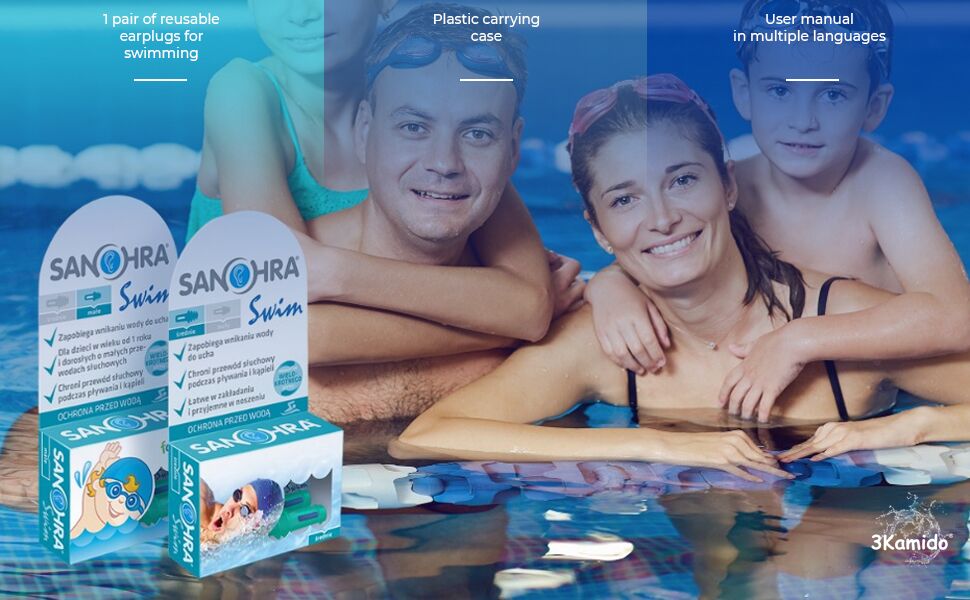 Bouchons D’oreilles Sanohra Swim – Pour Enfants Et Petits Conduits, Réutilisables, Anti-eau