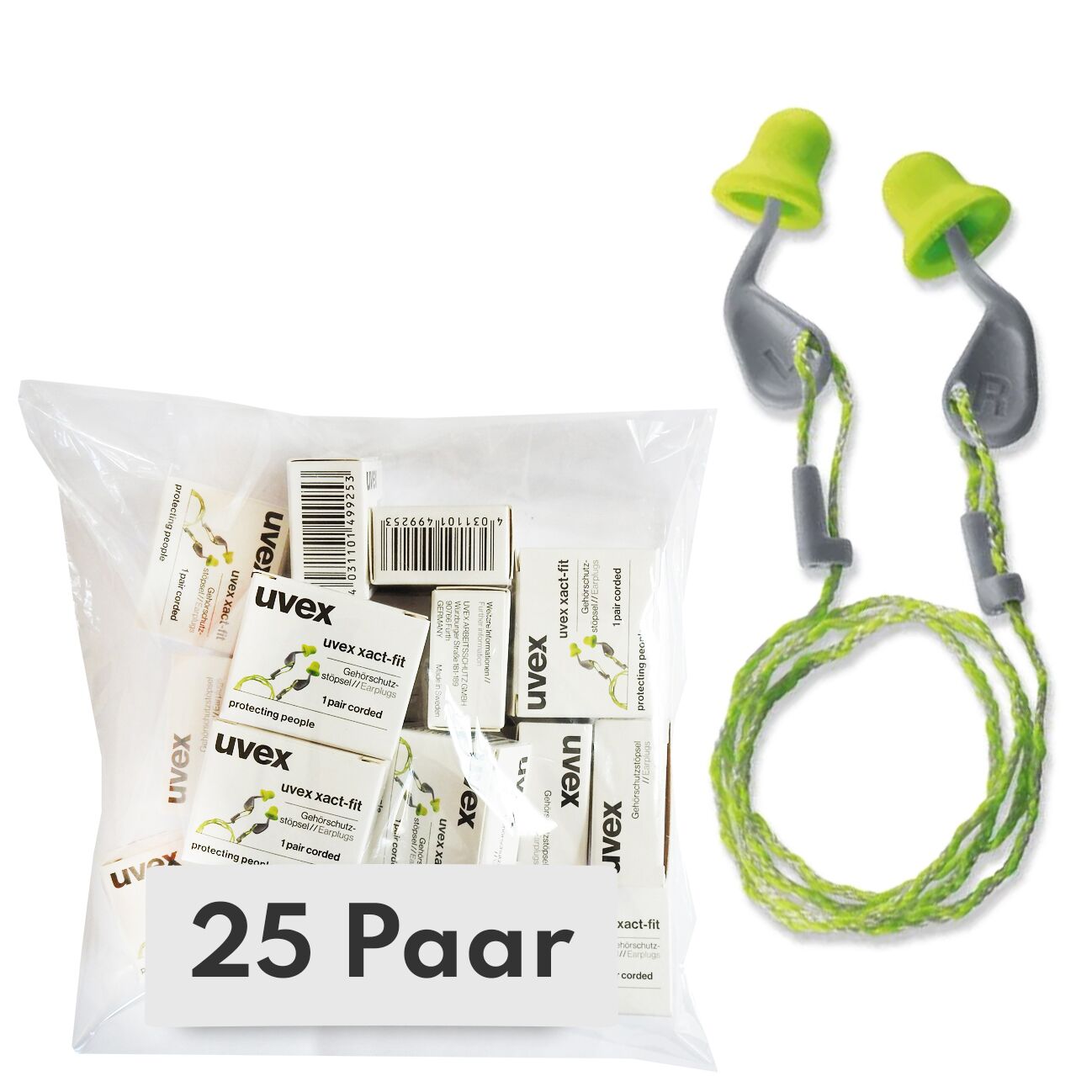 xactfit 25 Ohrstöpsel für Konzerte